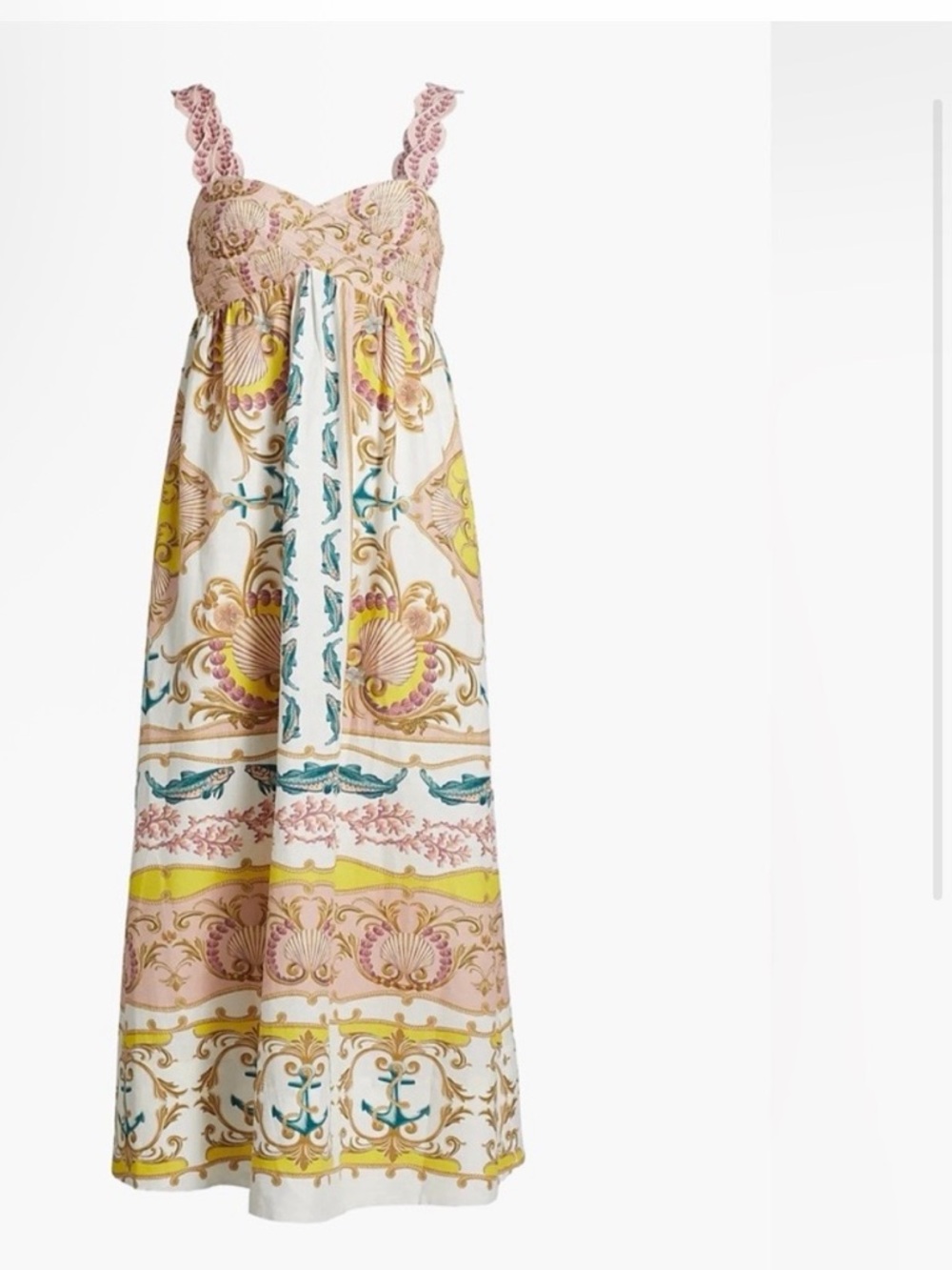 NWT Anthropology FARM RIO Sleeveless Maxi Dress Women's Size XL Maritime Magic - Picture 2 of 15